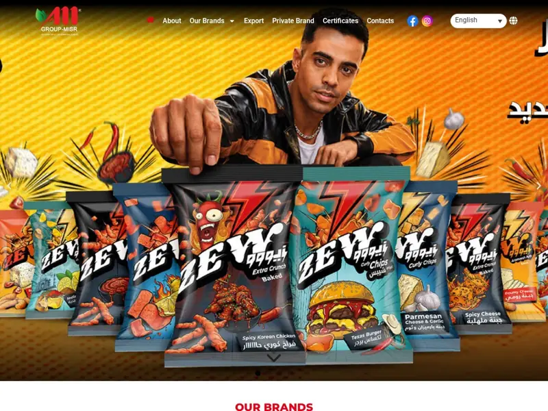 Screenshot of the AM Group Egypt website
