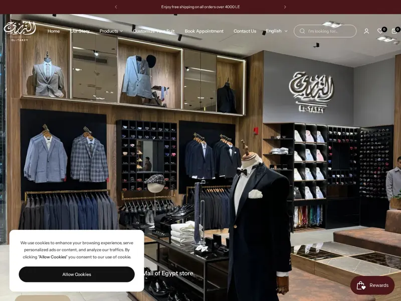 Screenshot of the El Tarzy website