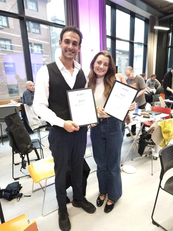 With award certificates at AI Jam Norway 2025