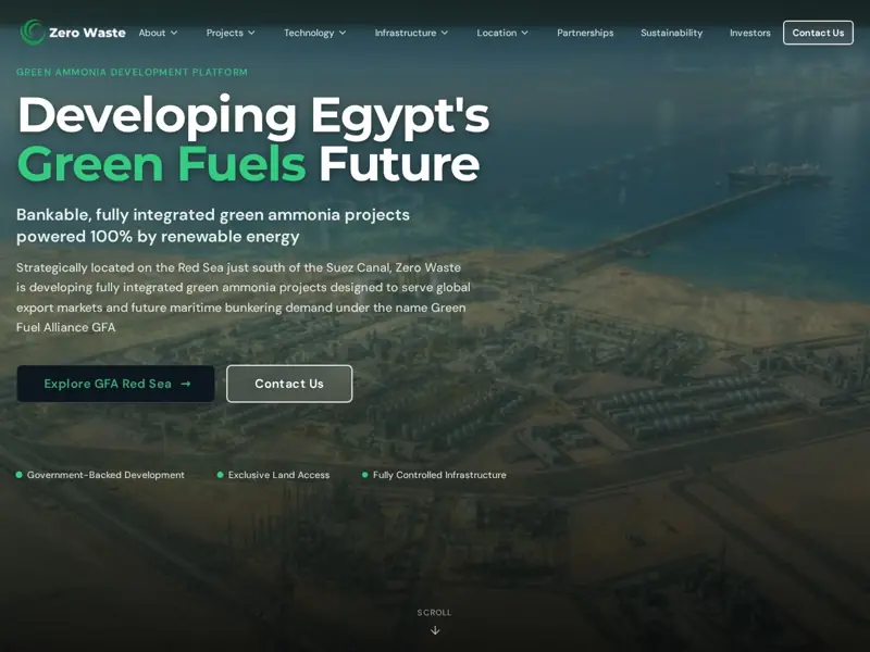 Screenshot of the ZeroW11 website